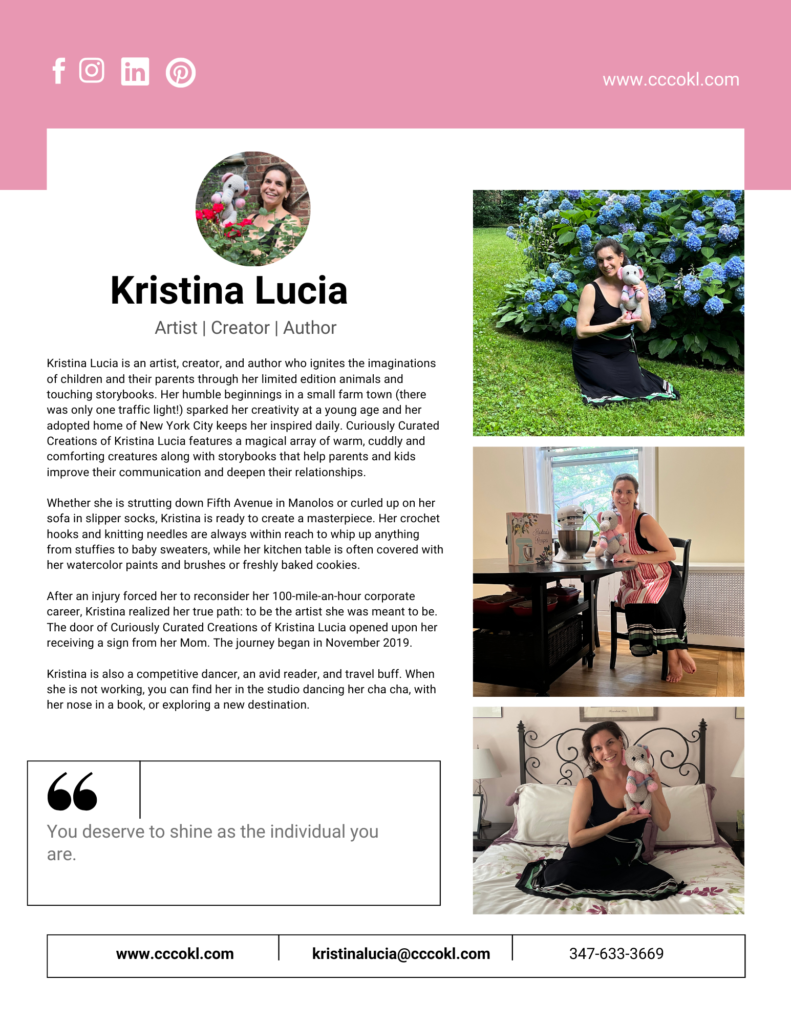 Speaker Information for Kristina Lucia — Curiously Curated Creations Of ...